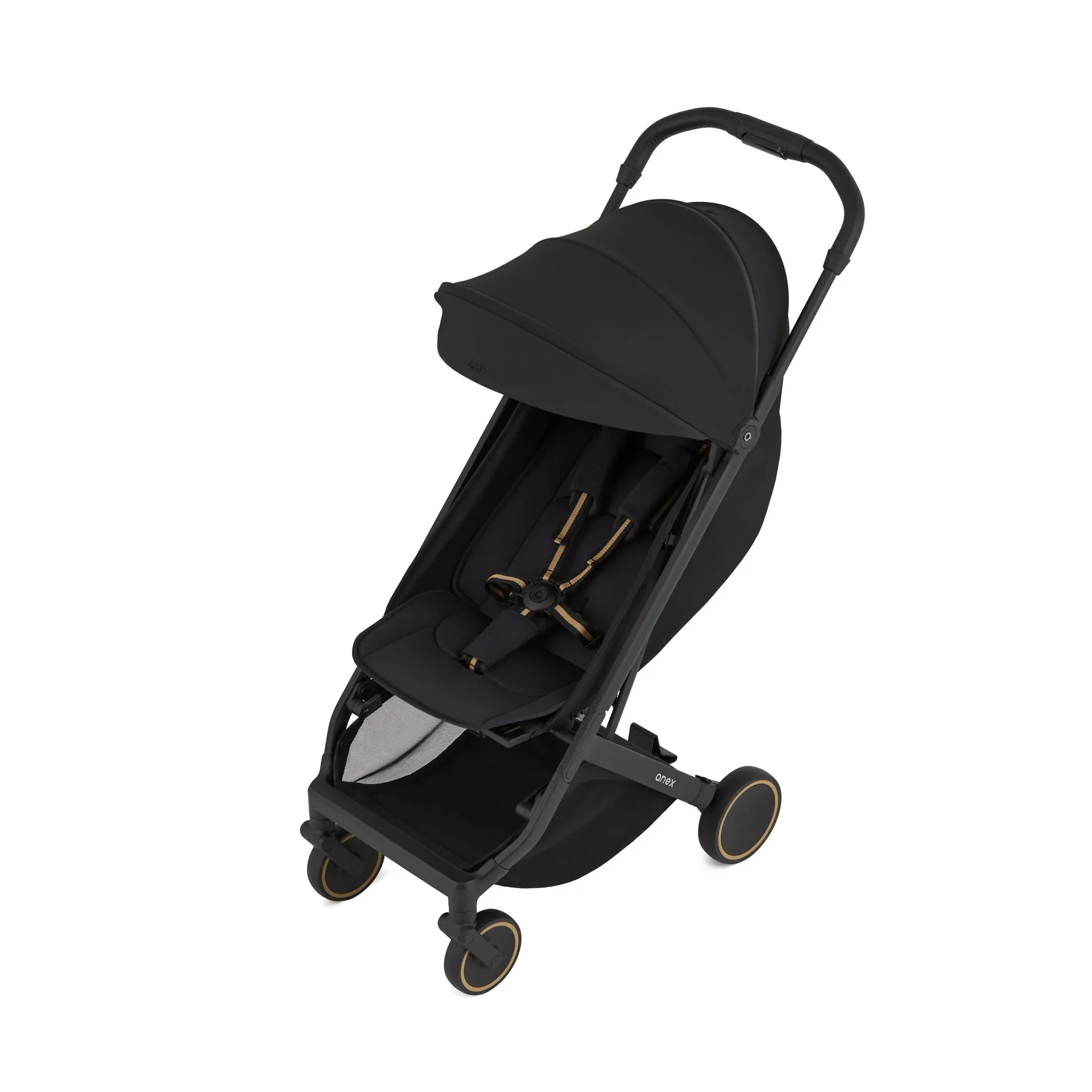 Poussette légère, poussette voyage, noire, pliable compacte