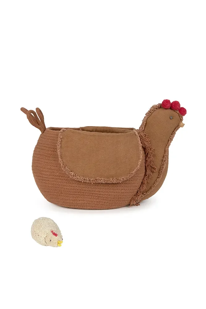 "Panier de rangement enfant, panier rangement jouets, panier à linge enfant, diamètre 45 cm, hauteur 35 cm image"