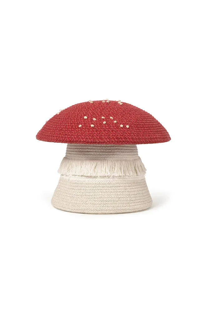 "Panier de rangement pour enfant en coton, forme champignon, pour jouets image"