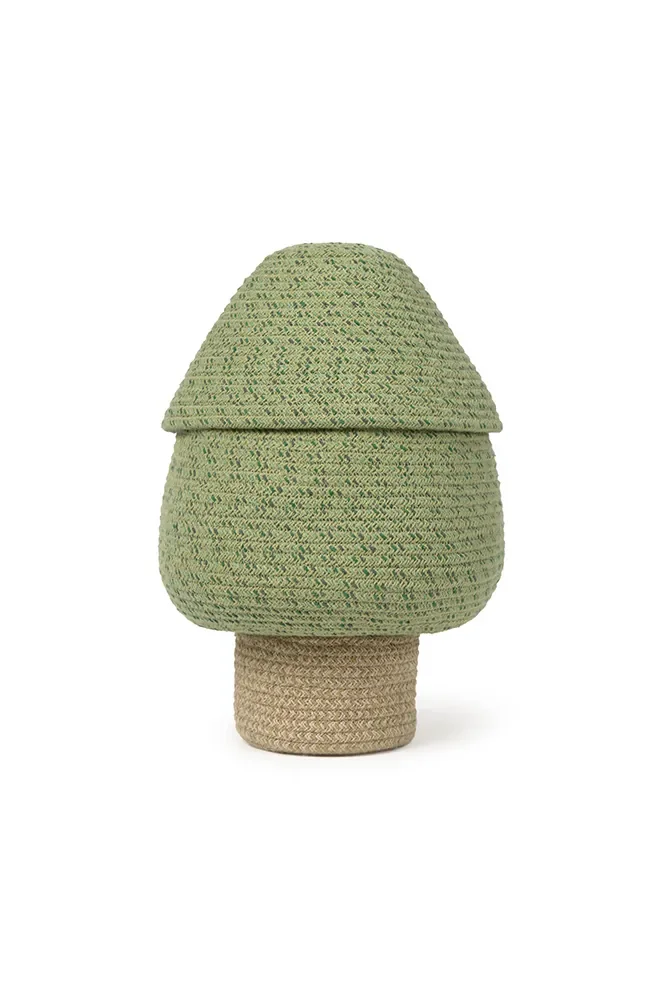 "Grand panier de rangement en coton tressé pour jouets et linge image"