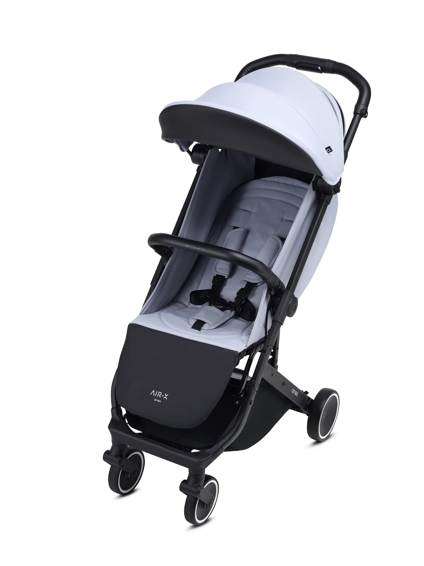 "Poussette légère Anex Air-X 10,8 kg, maniable et compacte, grise, idéale ville et voyage image"