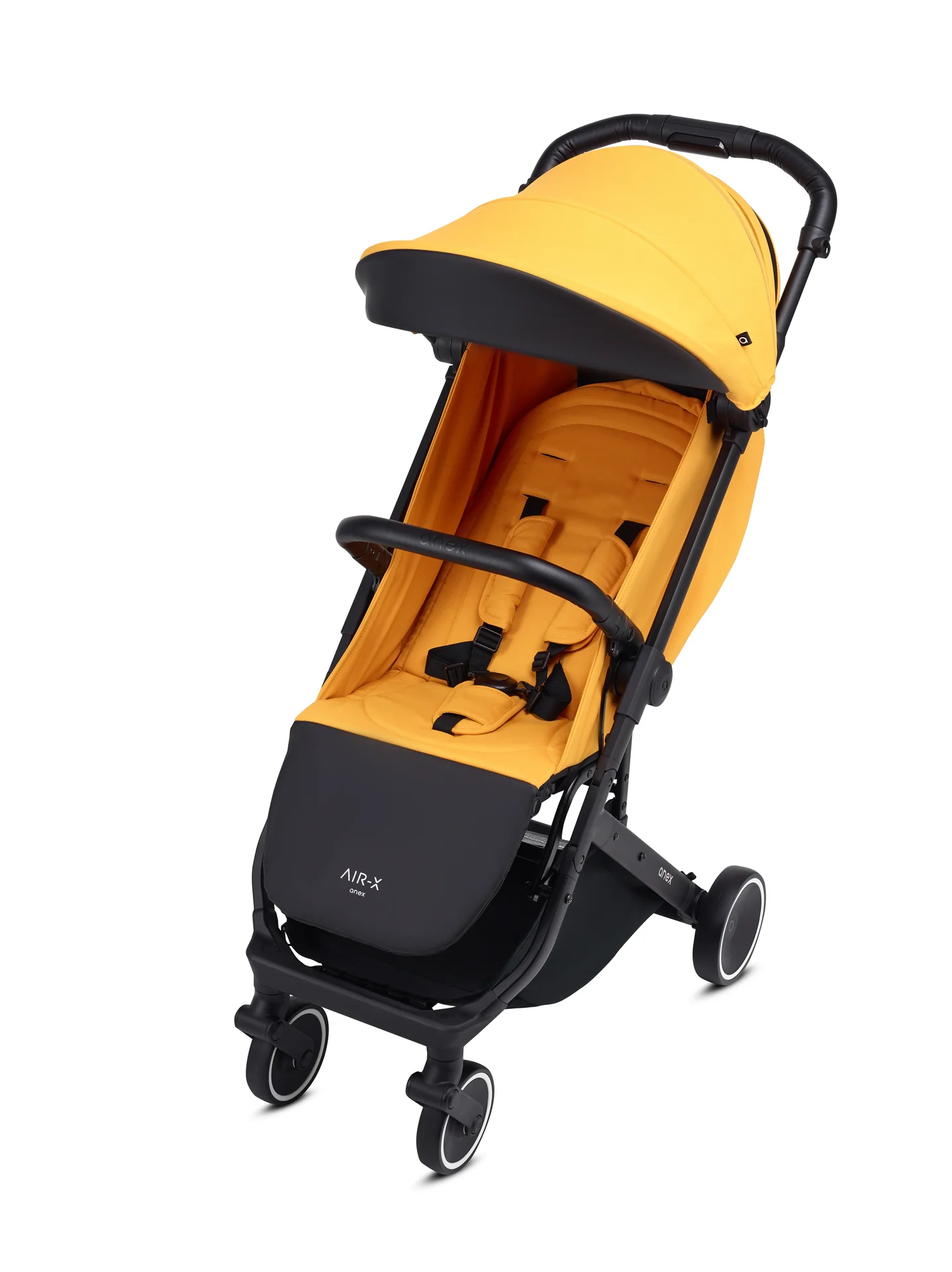 "Poussette Anex Air-X légère et compacte de voyage, jaune, pliable d’une main image"