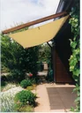 Kit complet de voile d'ombrage, ivoire, 420 x 140 cm