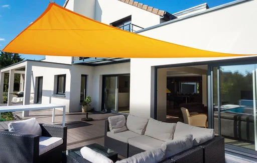 "Voile d'ombrage carrée, jaune soleil, 250 x 300 cm image"