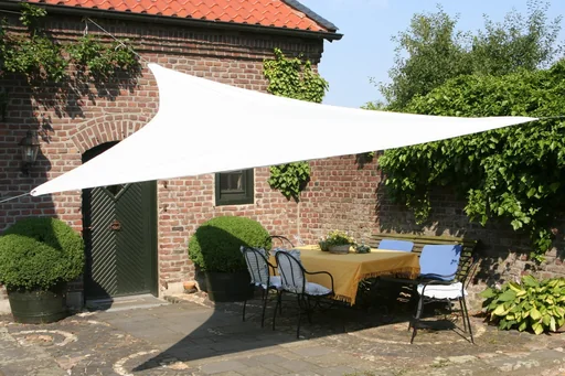 "Voile d'ombrage triangulaire, déperlante, gris argenté, 360 x 360 x 360 cm image"