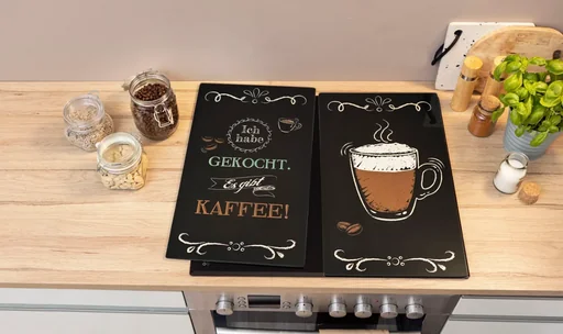 "Lot de 2 plaques de protection de cuisinière "Coffeetime" image"