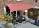 Voile d'ombrage carrée HDPE terracotta 250 x 300 cm