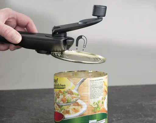 "6 in 1 Multi-Opener for Lids, Cans and Bottles, Black image"
