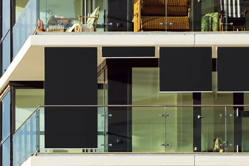 "Store solaire HDPE, noir, 100 x 240 cm image"