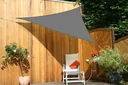 Voile d'ombrage triangulaire en HDPE, grise, 300 x 300 x 300 cm
