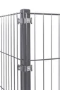 Poteau d'angle pour panneaux de clôture à double et simple barre 1700 x 40 x 40 mm - anthracite