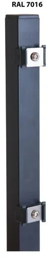 "Poteau pour panneaux de clôture à double barre et à barre simple 1500 x 40 x 40 mm - anthracite image"
