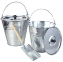 Lot de 5 seaux en zinc