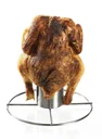 Support pour poulet grillé avec récipient à arômes, acier inoxydable