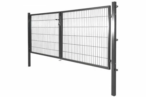 "Portail de jardin double vantail pour panneau de clôture standard, 2x 150 x 125 cm image"