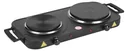 Plaque de cuisson double 2000 watts, noire
