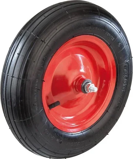 "Roue de brouette avec essieu, alésage 20 mm, filetage 12 mm, 1 pièce image"