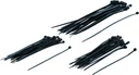 Assortiment de colliers de serrage pour câbles, noirs, 100-200 mm, 75 pcs
