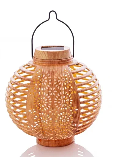 "Lanternes solaires "Flame" Bambou, lot de 2 image"
