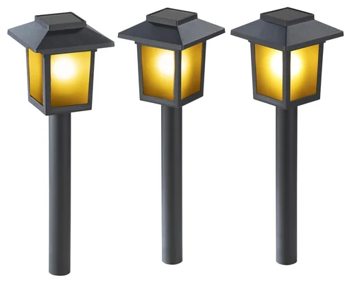 "Lanterne solaire à effet flamme, lot de 3 image"
