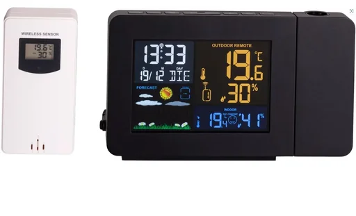 "Station météo avec projection LED image"