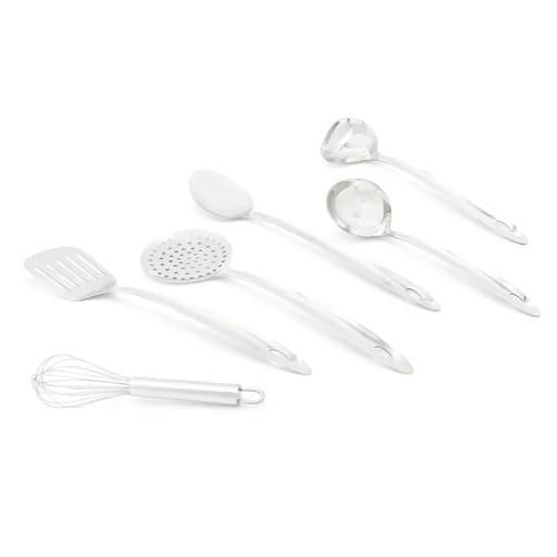 "Set de 6 ustensiles de cuisine en acier inoxydable image"