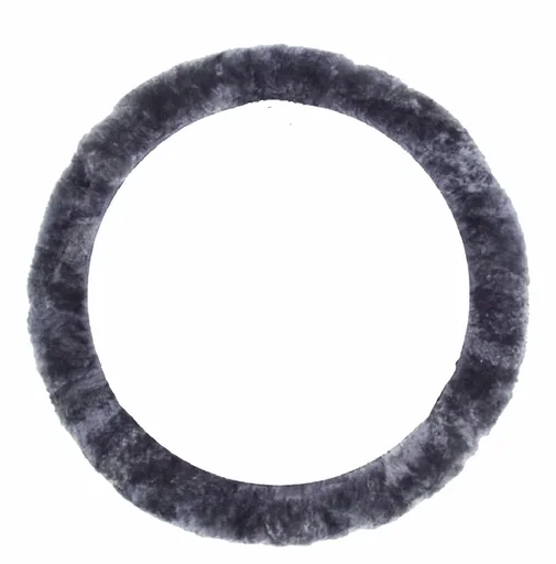 "Housse de volant en peau d'agneau, anthracite image"