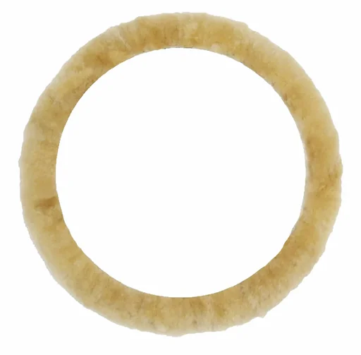 "Housse de volant en peau d'agneau, beige image"