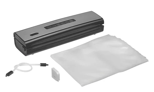 "Stainless steel compact vacuum sealer, 130 watts image"