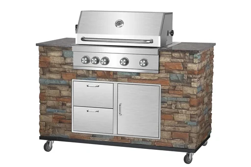 "Cuisine d'extérieur encastrable avec grill image"