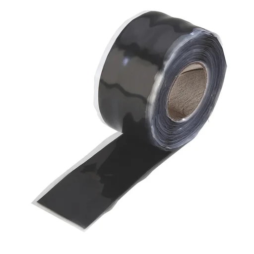 "Ruban silicone auto-fusible, noir image"