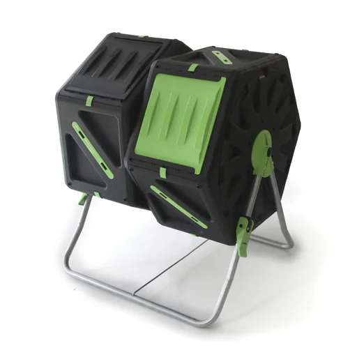 "Composteur à tambour, 2 compartiments, 70 litres chacun image"
