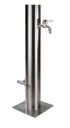 Stainless steel water dispenser with 2 taps