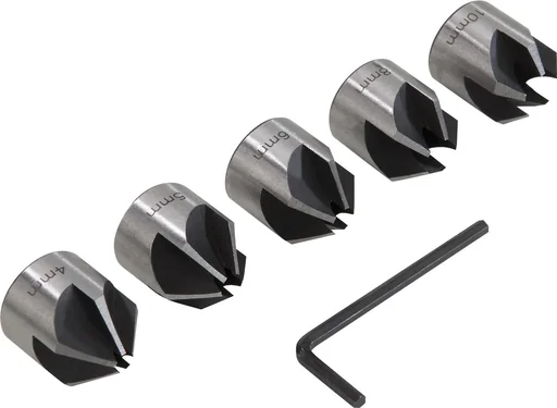 "Countersink bit set for drills, 5 pieces image"