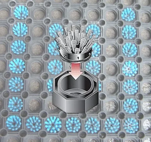 "Brosses d'insertion pour tapis à anneaux en caoutchouc, jeu de 10, couleur bleue image"