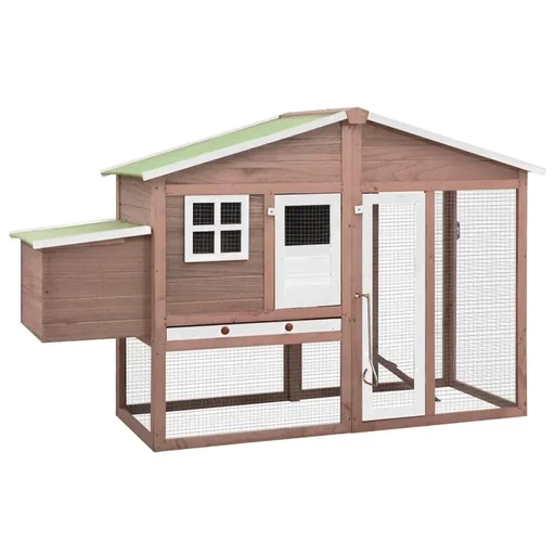 "Chicken coop with nesting box solid vur image"