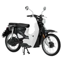 Trottinette électrique / cyclomoteur rétro "Turin" 45 km/h noir/blanc