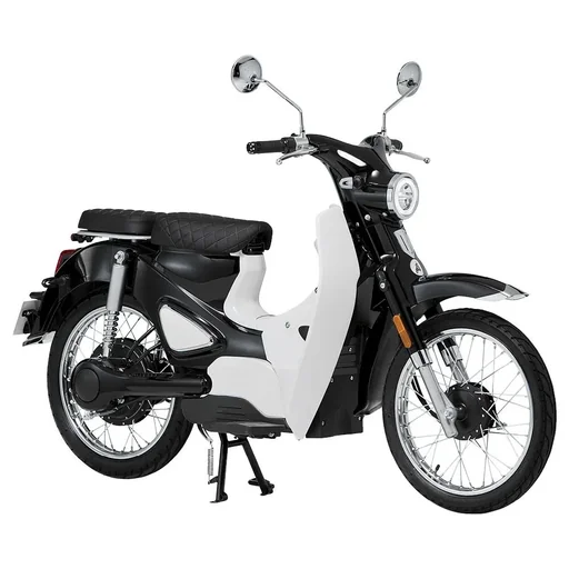 "Trottinette électrique / cyclomoteur rétro "Turin" 45 km/h noir/blanc image"