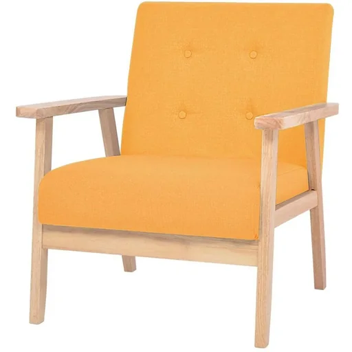 "Armchair fabric yellow image"