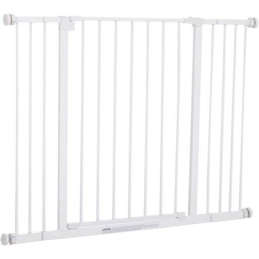 "Dog barrier metal white 72-107x76 cm image"