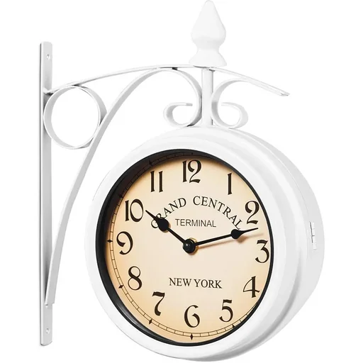 "Retrostyle station clock - 29 x 9.5 x 32.5 cm - white image"