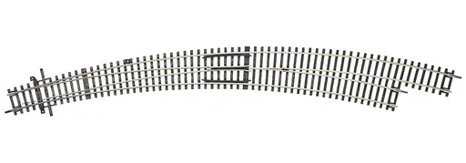 "Curved switch right BWr9/10 without drive, radius of the main track and the branch track 826.4 mm (R9), curve angle 30° image"