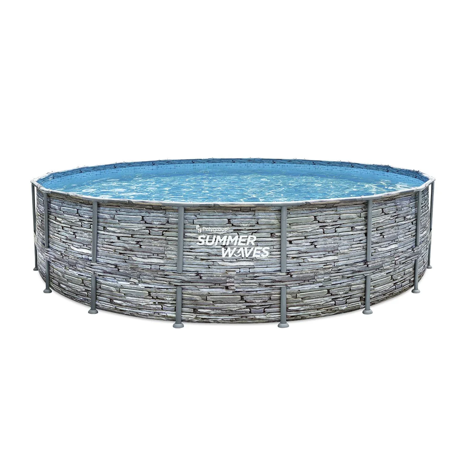 Summer Waves Elite Frame Pool Ø549 x 132 cm, aspect teck