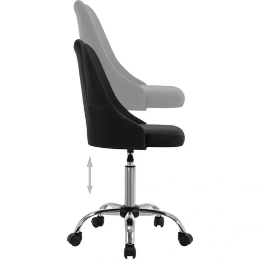 "Dining room chairs 2 pieces fabric black image"