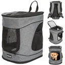 Pet backpack with flap, pockets, belt and waistband