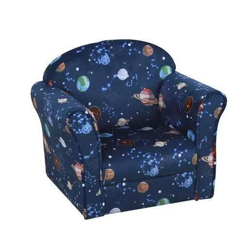 "Children's armchair, children's room sofa, children's sofa mini sofa armchair for 3-6 years, polyester, blue, 50 x 39 x 44 cm image"