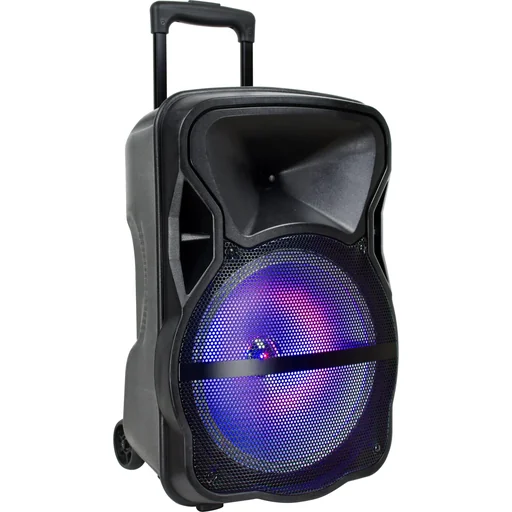 "VT-6312 Portable, battery-powered speaker with Bluetooth, wired microphone and LED light effect - RGB - 35 image"
