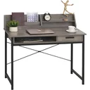 Homcom desk in industrial style grey/black