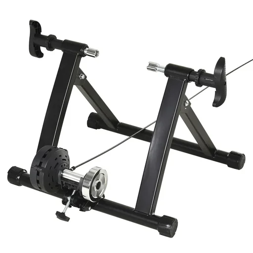"Roller trainer bicycle trainer indoor bicycle exercise bike foldable magnetic brake 26"-29" metal PP black 68 x 62.5 x 49 c image"