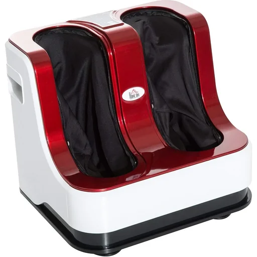"Foot massager foot reflexology massager with heat function and 3 different massage programs red image"